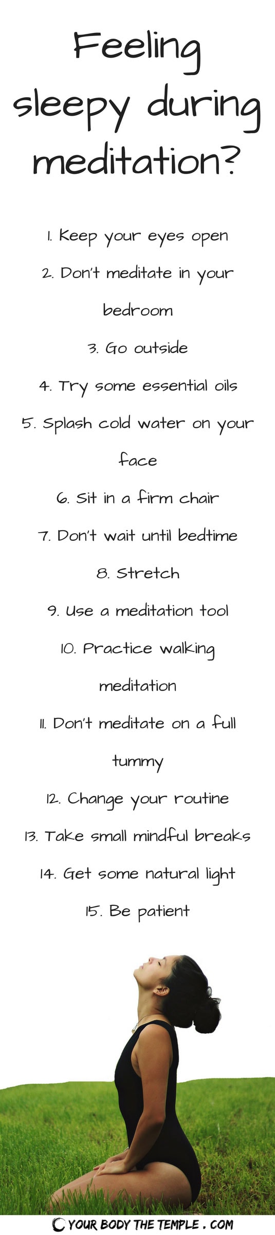 stay awake during meditation